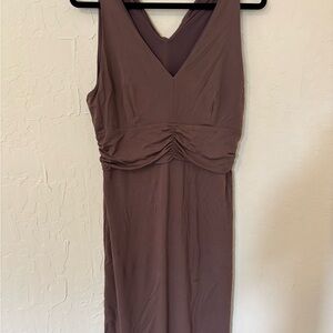 Loft Elegant Brown Sleeveless Dress
